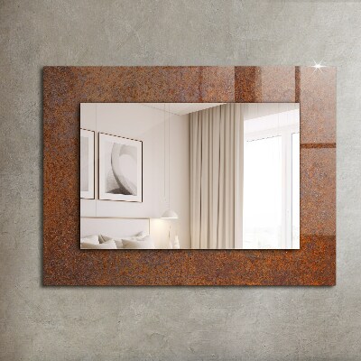 Wall mirror design Rusty metal surface