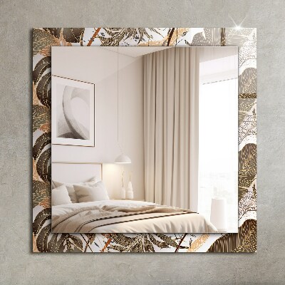 Printed mirror Leaves tropical pattern
