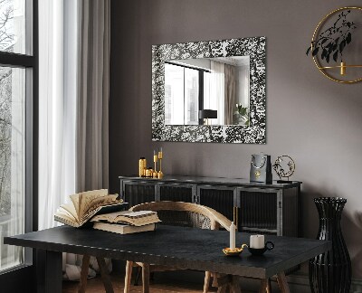 Decorative mirror Black and white patterns