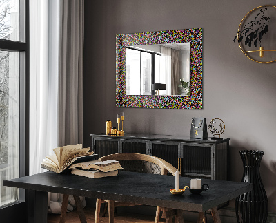 Printed mirror Colorful mandala pattern