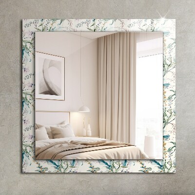 Decorative mirror Floral watercolor pattern