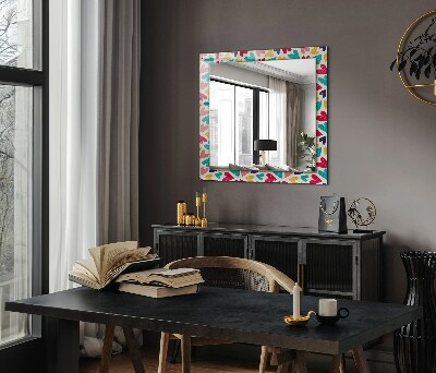 Decorative mirror Colorful hearts pattern