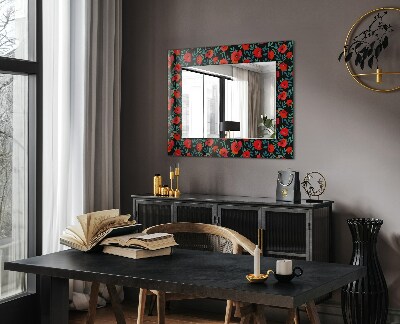 Wall mirror decor Poppies Flowers