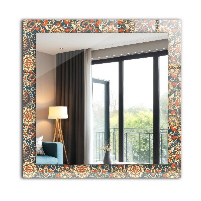 Decorative mirror Floral wallpaper pattern