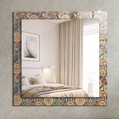 Decorative mirror Floral wallpaper pattern