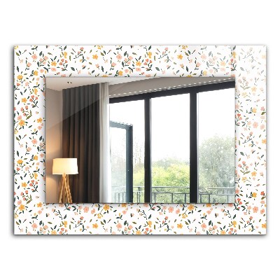 Wall mirror decor Floral fabric pattern