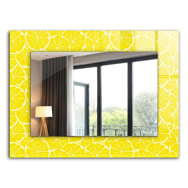 Wall mirror decor Lemon slices pattern