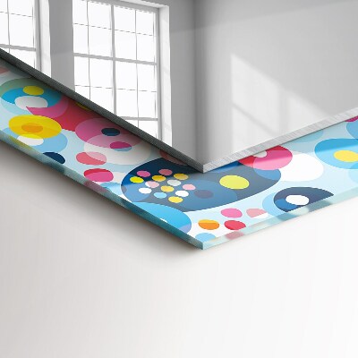 Mirror frame with print Colorful abstract patterns