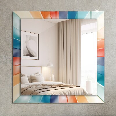 Wall mirror design Colorful light rays