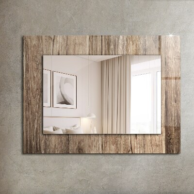 Decorative mirror Wooden plank floor