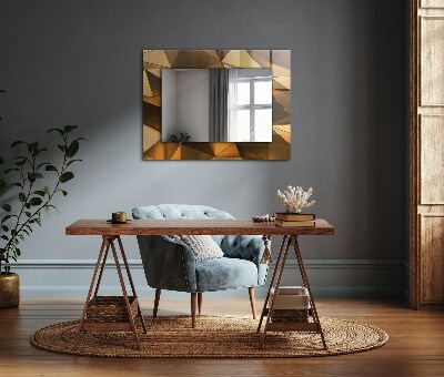 Printed mirror Golden geometric patterns