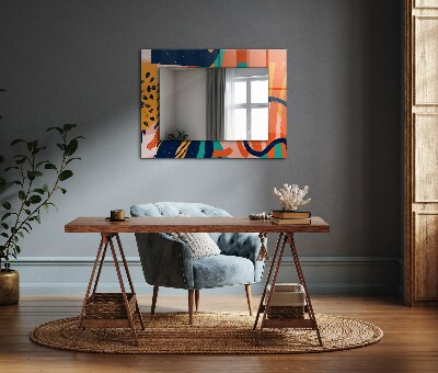 Printed mirror Abstract colorful artwork