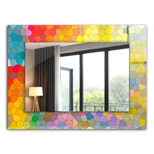 Wall mirror design Abstract colorful mosaic