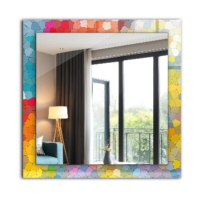 Wall mirror design Abstract colorful mosaic