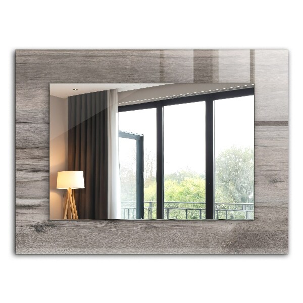 Decorative mirror Wooden board texture