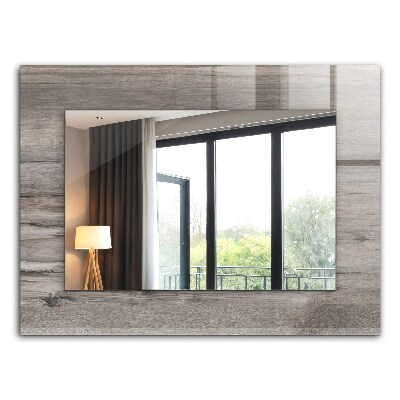 Decorative mirror Wooden board texture