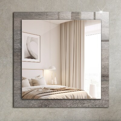 Decorative mirror Wooden board texture