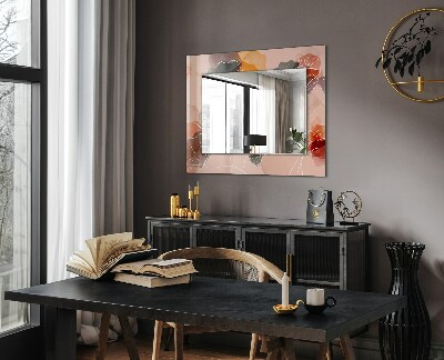 Printed mirror Abstract floral patterns