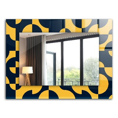 Printed mirror Abstract geometric pattern