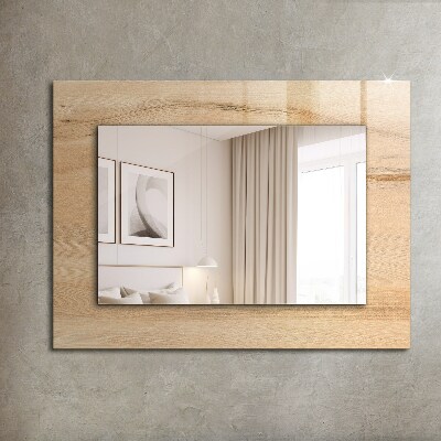 Printed mirror Wooden board texture