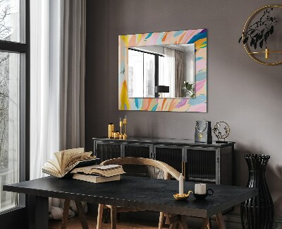 Decorative mirror Abstract colorful strokes