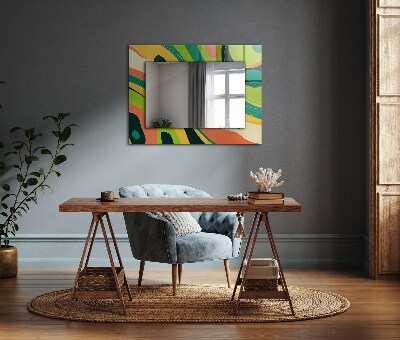 Wall mirror decor Abstract colorful patterns