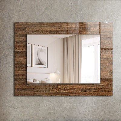 Wall mirror decor Wooden panels