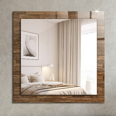 Wall mirror decor Wooden panels