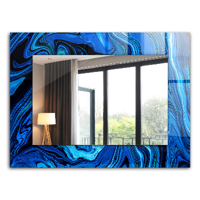 Printed mirror Abstract blue pattern