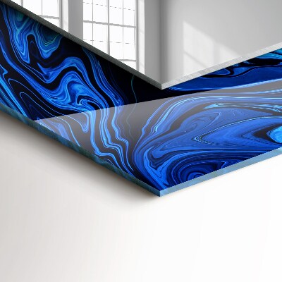 Printed mirror Abstract blue pattern