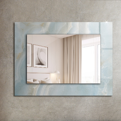 Wall mirror decor Blue onyx marble