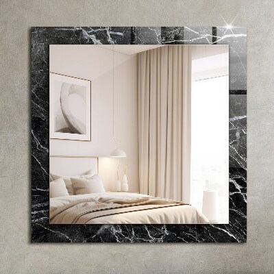 Decorative mirror Black marble