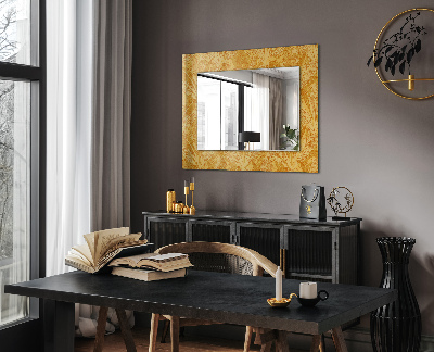 Wall mirror design Leaves orange pattern