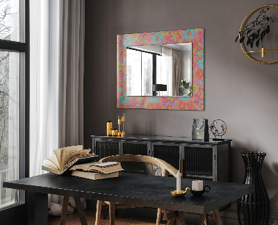 Wall mirror design Colorful floral Groove