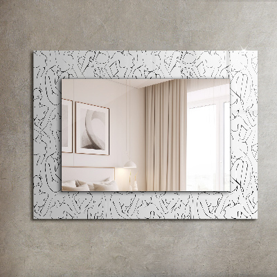 Mirror frame with print Women silhouettes sketch