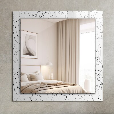 Mirror frame with print Women silhouettes sketch