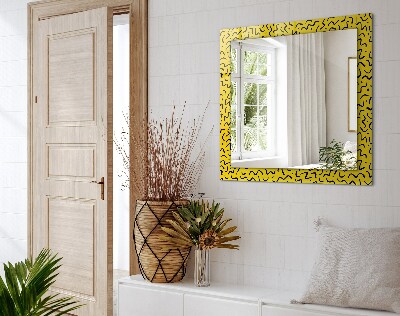 Wall mirror design Yellow abstract pattern
