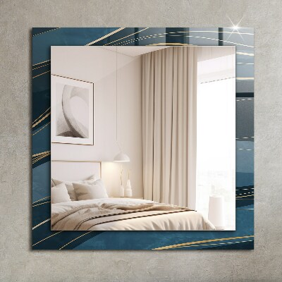 Mirror frame with print Abstract lines