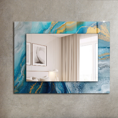 Wall mirror decor Abstract Marble Resin