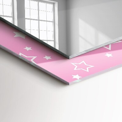 Printed mirror Pink stars