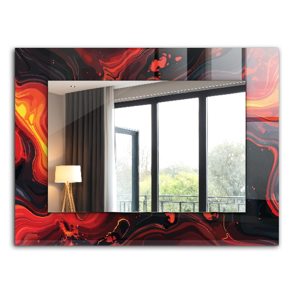 Wall mirror decor Abstract Lava