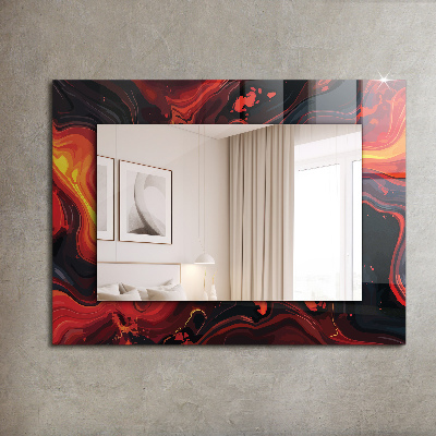 Wall mirror decor Abstract Lava