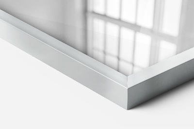 Wall mirror with silver frame elegant design