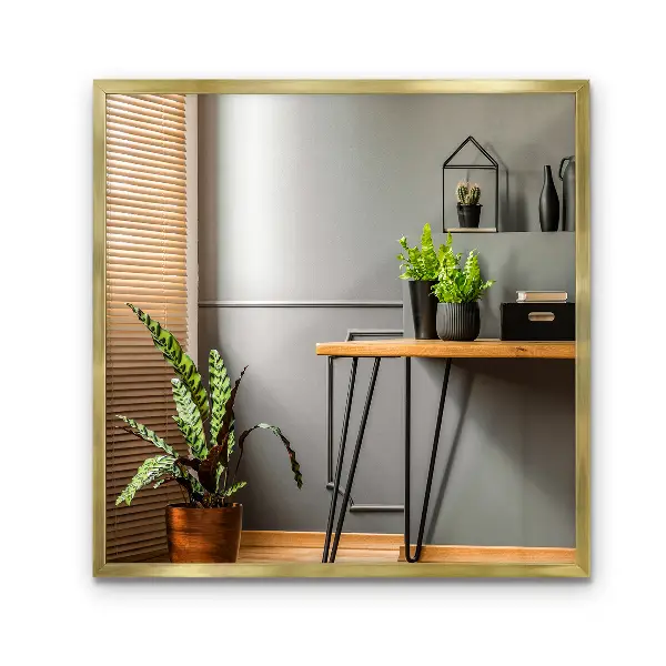 Gold frame mirror modern design