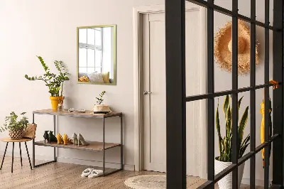Gold frame mirror modern design