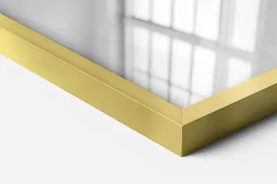 Gold frame mirror modern design
