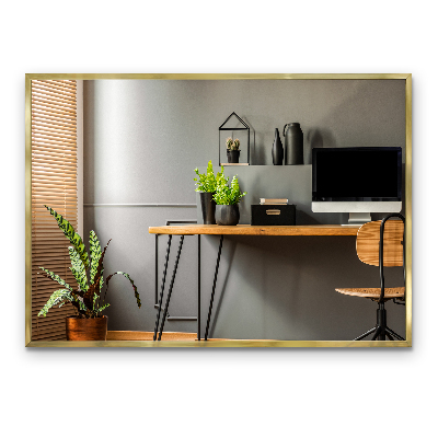 Gold frame mirror modern