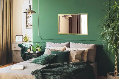 Gold frame mirror modern design