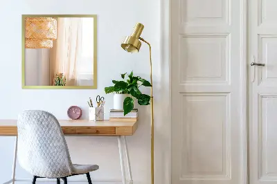 Gold frame mirror modern design