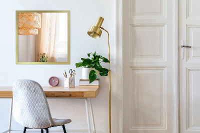 Gold frame mirror modern